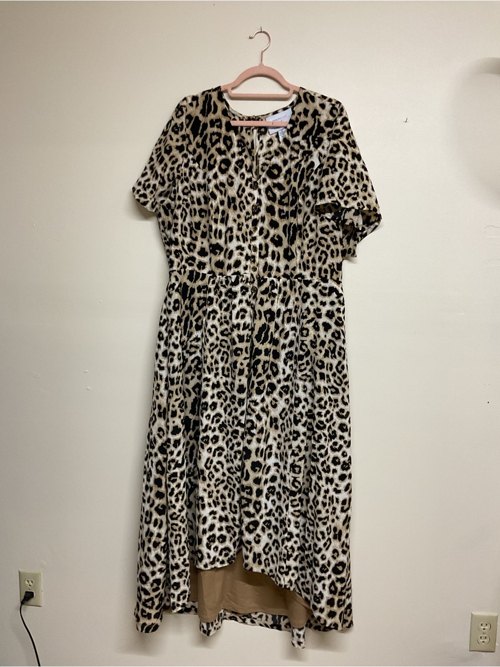 Lane Bryant Animal Print Dress in Black and Tan